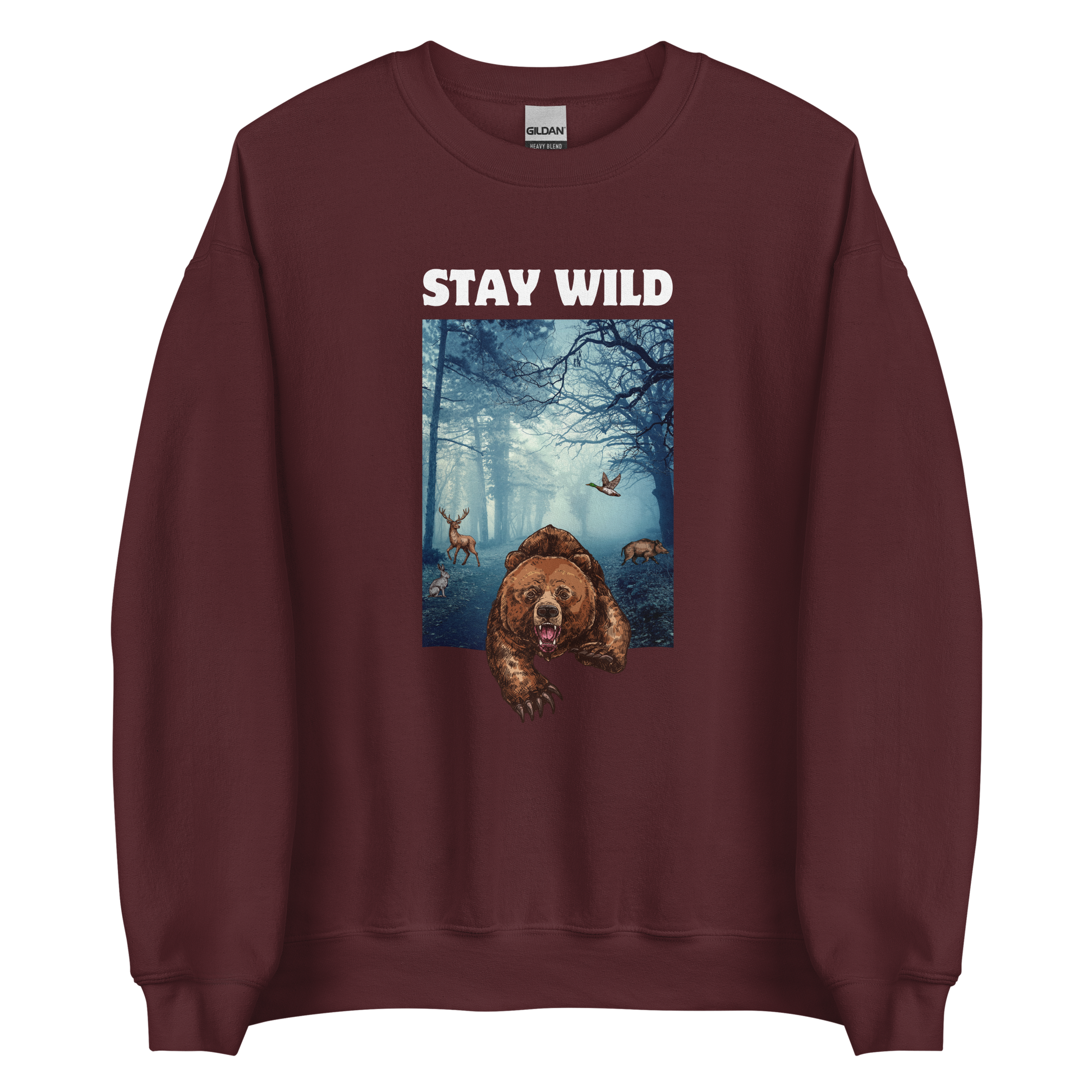 Stay Wild Sweatshirt Online - Maroon - Boozy Fox