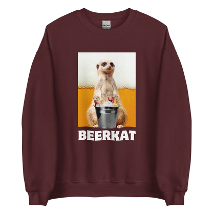 Meerkat Sweatshirt Online - Maroon - Boozy Fox