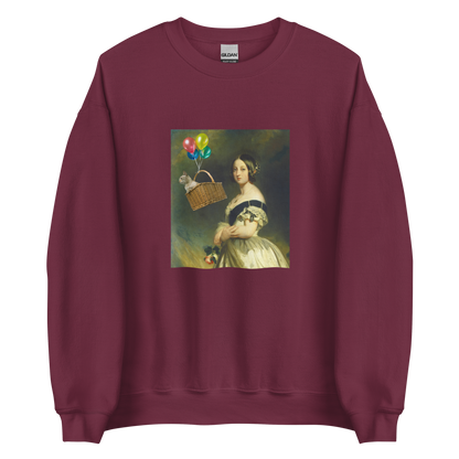 Young Queen Victoria Sweatshirt Online - Maroon - Boozy Fox