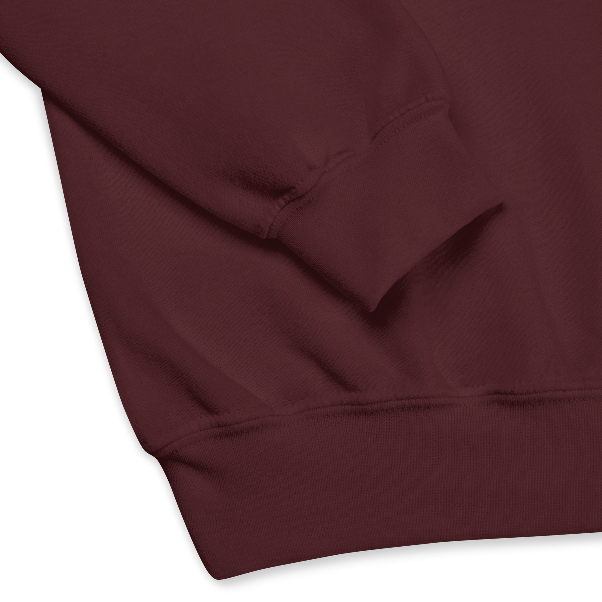 Close details of a Maroon Sweatshirt - Boozy Fox