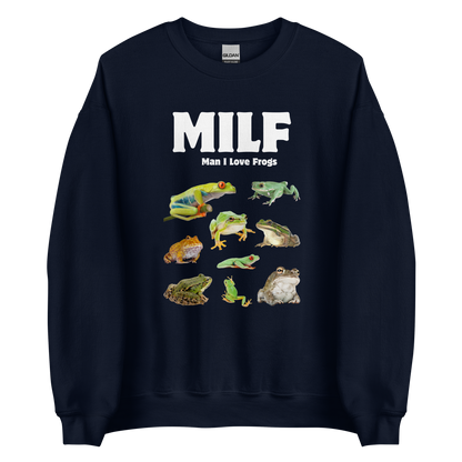 Man I Love Frogs Sweatshirt Online - Navy - Boozy Fox