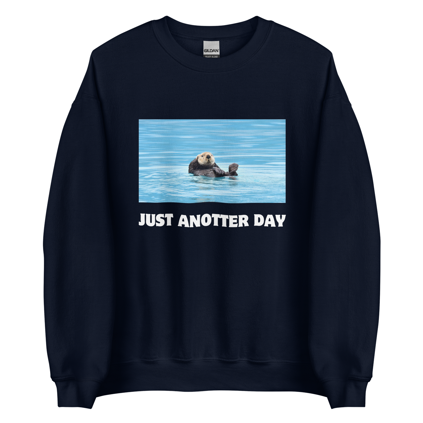 Just Anotter Day Otter Sweatshirt Online - Navy - Boozy Fox