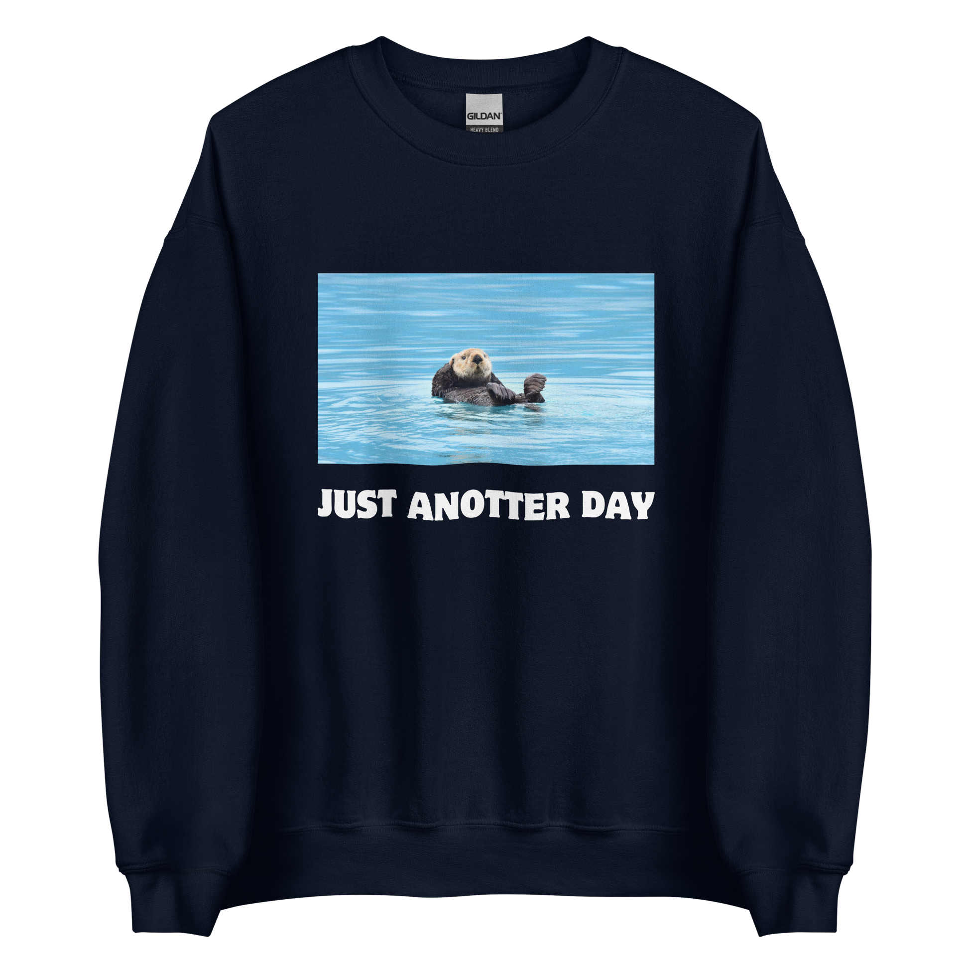 Just Anotter Day Otter Sweatshirt Online - Navy - Boozy Fox