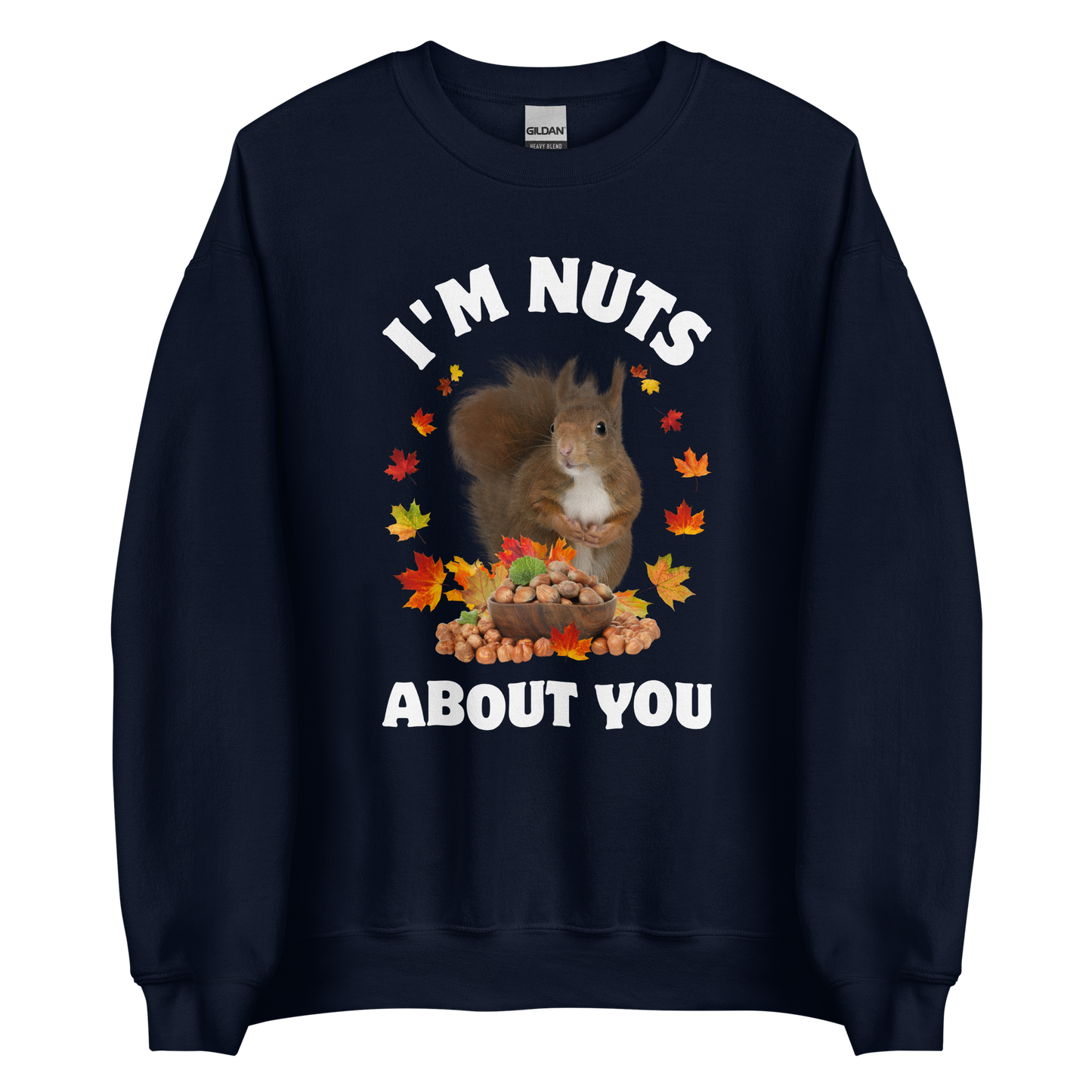 I'm Nuts About You Squirrel Sweatshirt Online - Navy - Boozy Fox