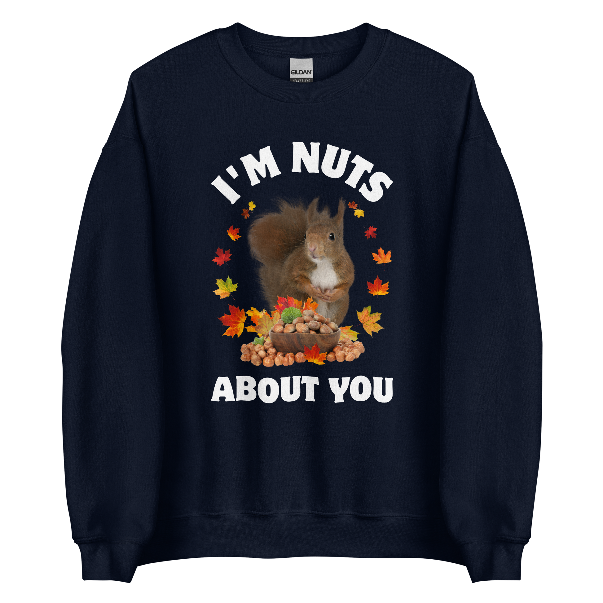 I'm Nuts About You Squirrel Sweatshirt Online - Navy - Boozy Fox