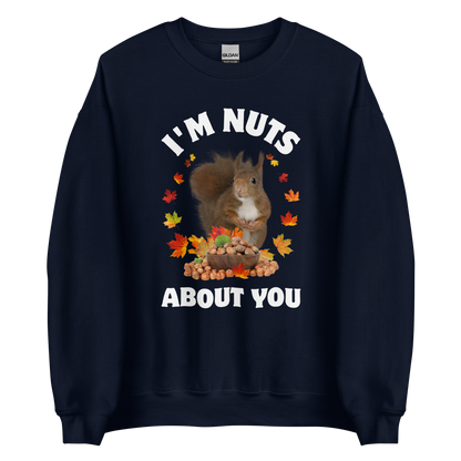 I'm Nuts About You Squirrel Sweatshirt Online - Navy - Boozy Fox