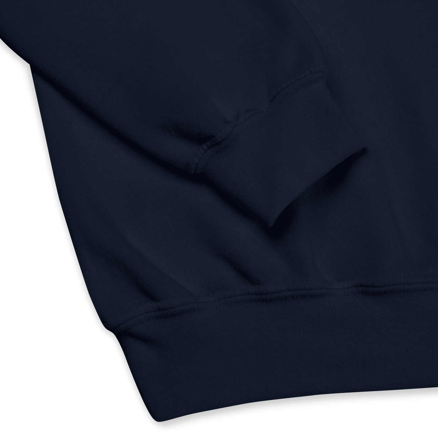 Close Details of a Navy Sweatshirt - Funny Graphic Sweatshirts - Boozy Fox