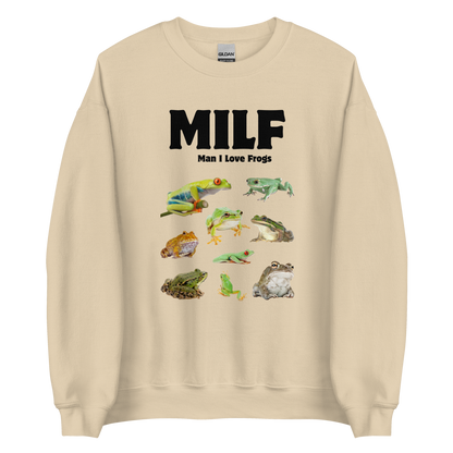 Man I Love Frogs Sweatshirt Online - Sand - Boozy Fox