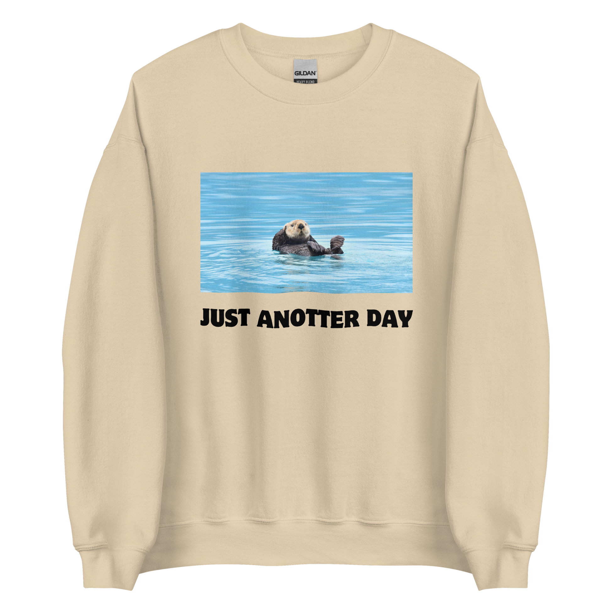 Just Anotter Day Otter Sweatshirt Online - Sand - Boozy Fox