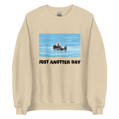 Just Anotter Day Otter Sweatshirt Online - Sand - Boozy Fox