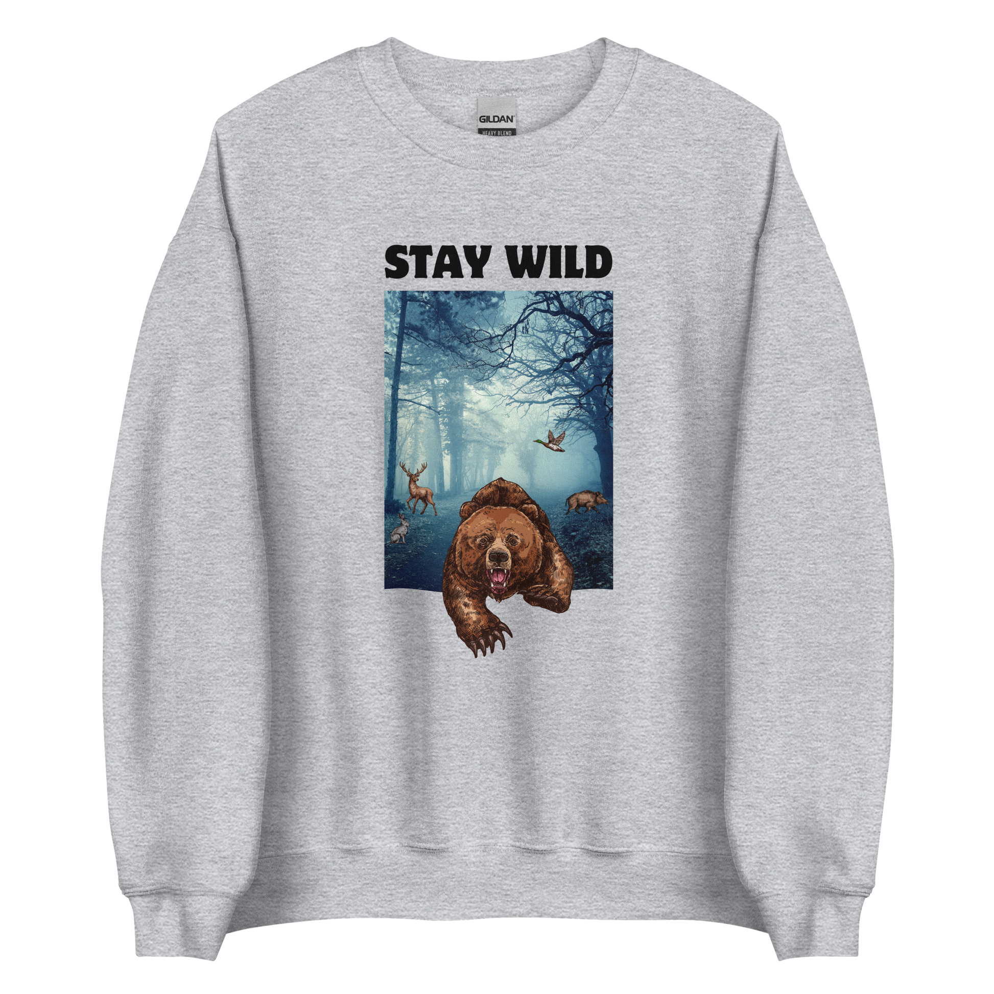 Stay Wild Sweatshirt Online - Sport Grey - Boozy Fox