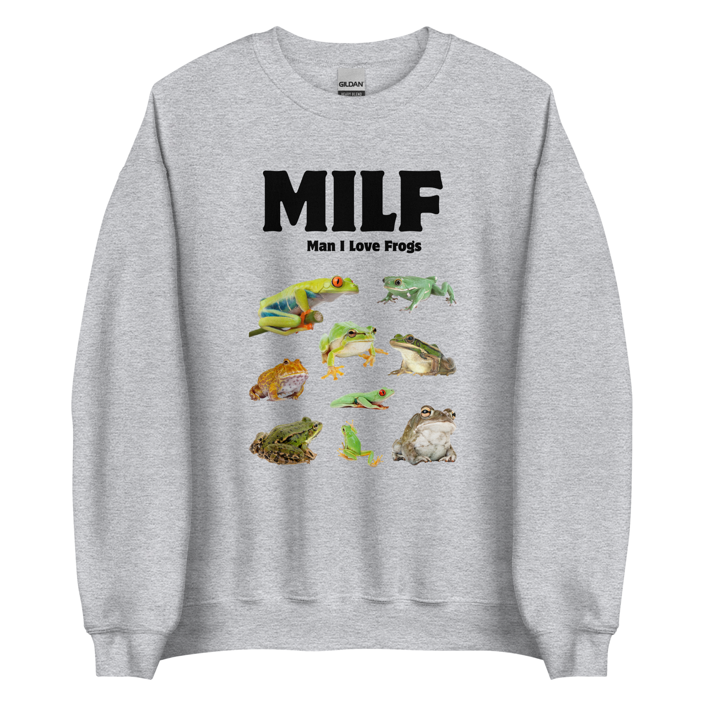 Man I Love Frogs Sweatshirt Online - Sport Grey - Boozy Fox