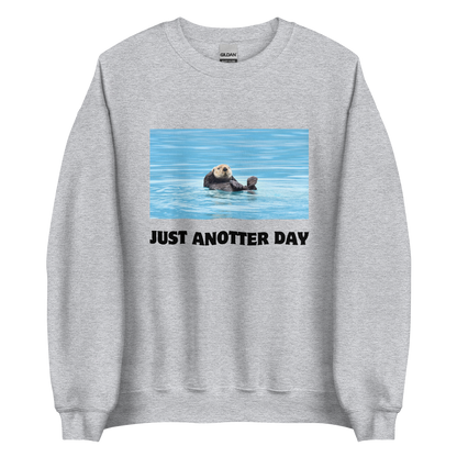 Just Anotter Day Otter Sweatshirt Online - Sport Grey - Boozy Fox