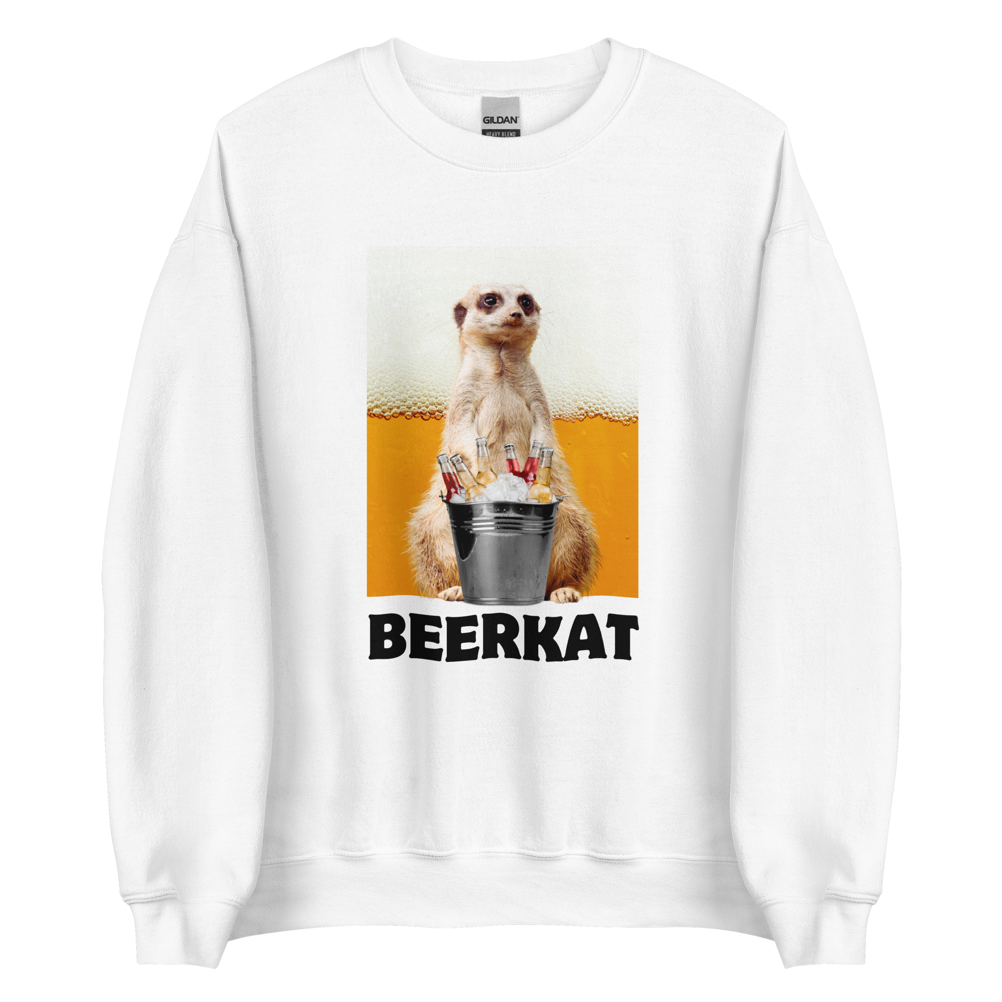 Meerkat Sweatshirt Online - White - Boozy Fox