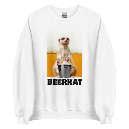 Meerkat Sweatshirt Online - White - Boozy Fox