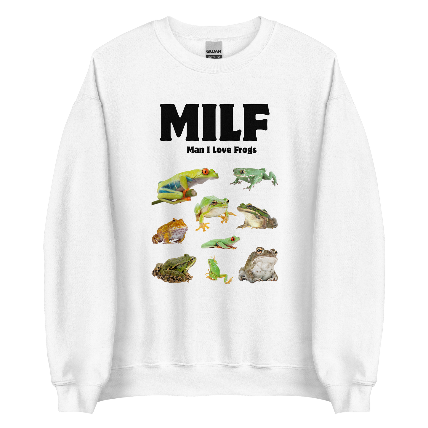 Man I Love Frogs Sweatshirt Online - White - Boozy Fox