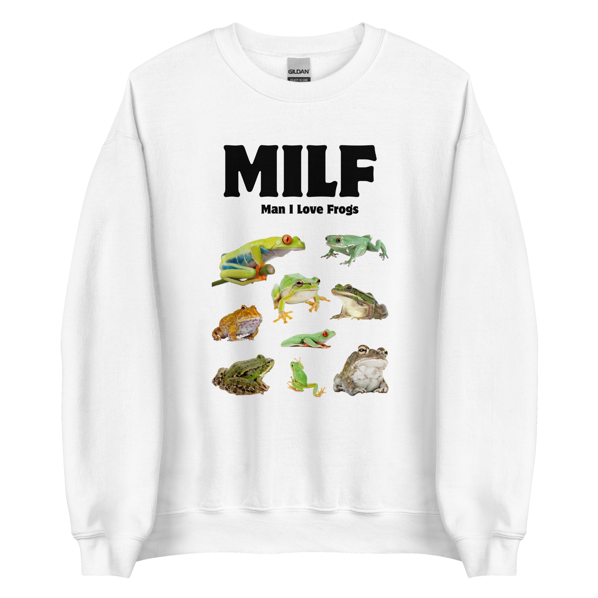 Man I Love Frogs Sweatshirt Online - White - Boozy Fox