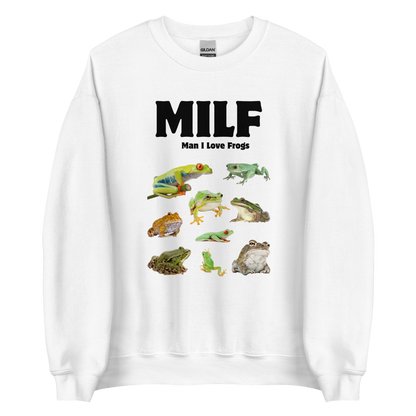 Man I Love Frogs Sweatshirt Online - White - Boozy Fox