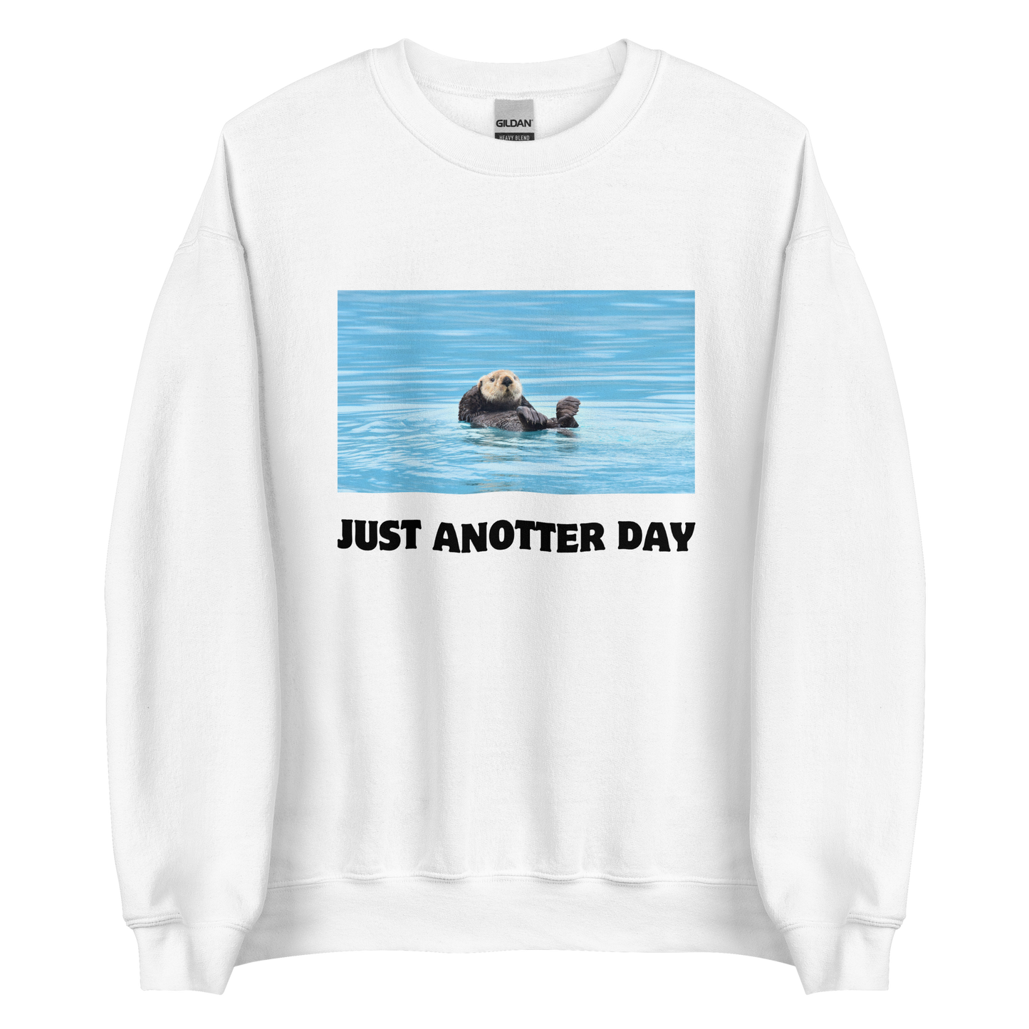Just Anotter Day Otter Sweatshirt Online - White - Boozy Fox