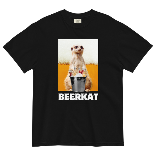 Meerkat Heavyweight T-Shirt Online - Black - Boozy Fox