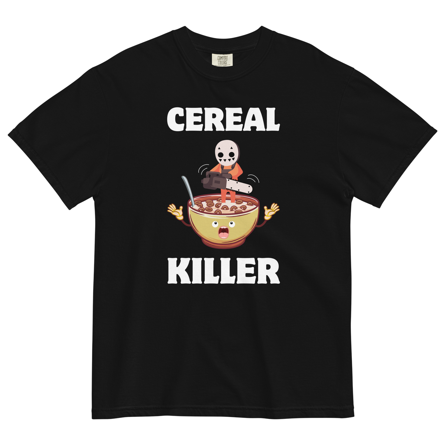 Cereal Killer Heavyweight T-Shirt Online - Black - Boozy Fox