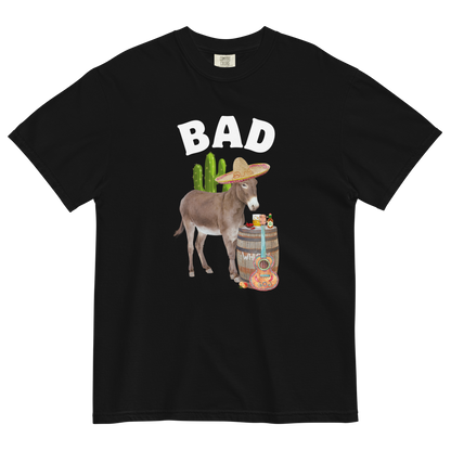 Bad Ass Donkey Heavyweight T-Shirt Online - Black - Boozy Fox