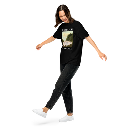 Woman wearing a black Sheep Heavyweight T-Shirt - Boozy Fox