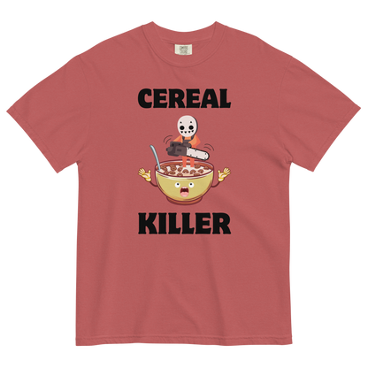 Cereal Killer Heavyweight T-Shirt Online - Crimson - Boozy Fox