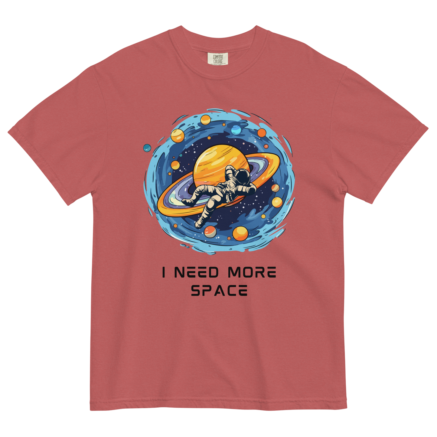 I Need More Space Heavyweight T-Shirt Online - Crimson - Boozy Fox