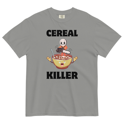 Cereal Killer Heavyweight T-Shirt Online - Grey - Boozy Fox