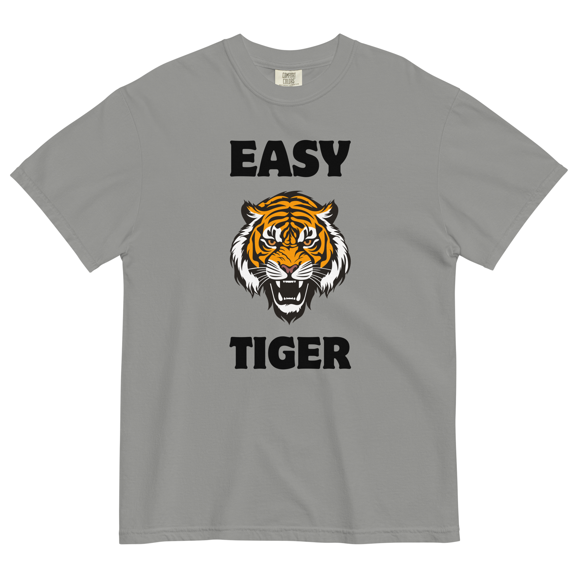 Easy Tiger Heavyweight T-Shirt Online - Grey - Boozy Fox