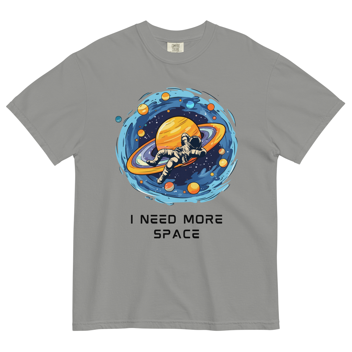 I Need More Space Heavyweight T-Shirt Online - Grey - Boozy Fox