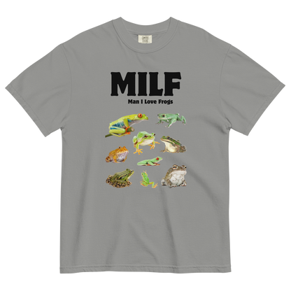Man I Love Frogs Heavyweight T-Shirt Online - Grey - Boozy Fox