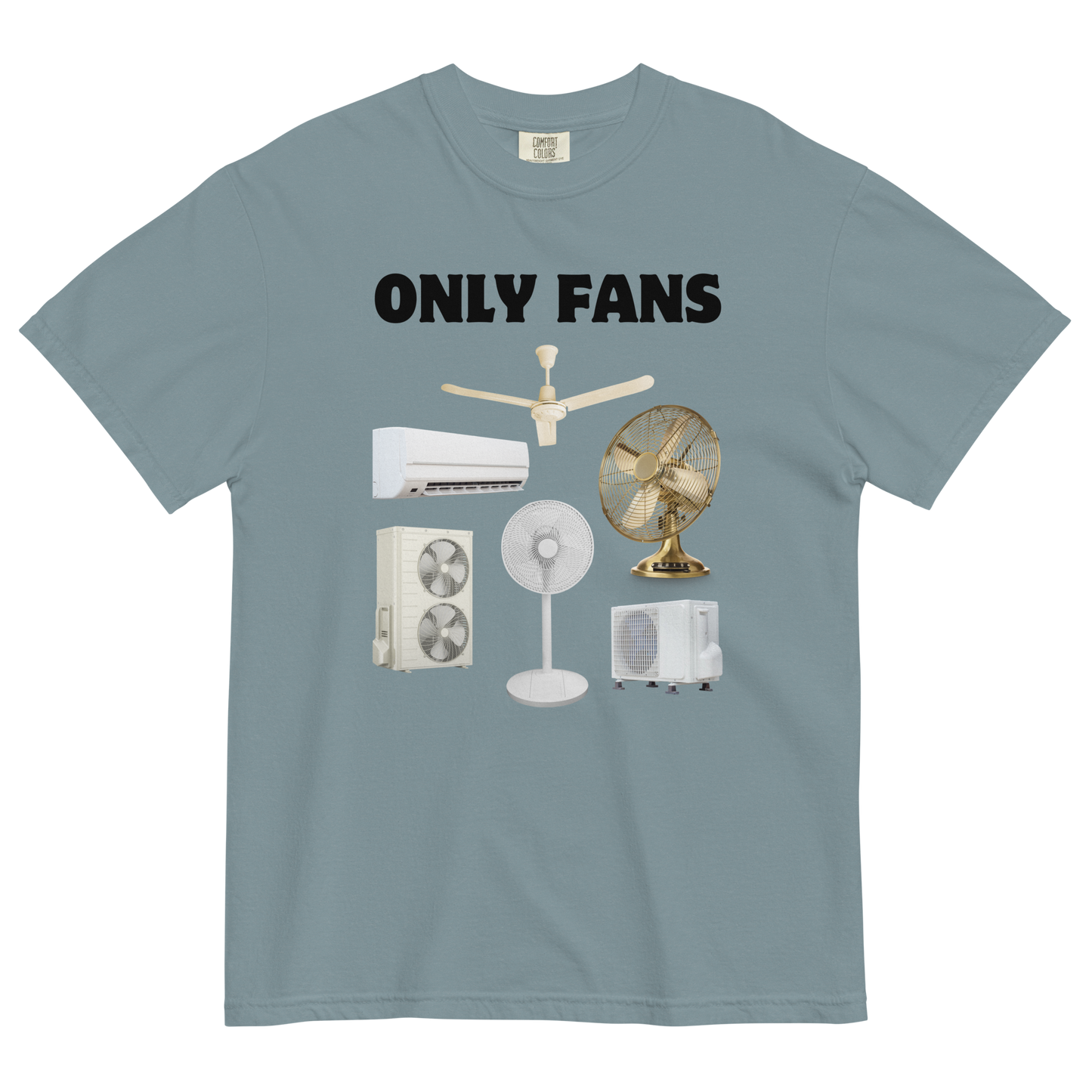 Only Fans Heavyweight T-Shirt Online - Ice Blue - Boozy Fox