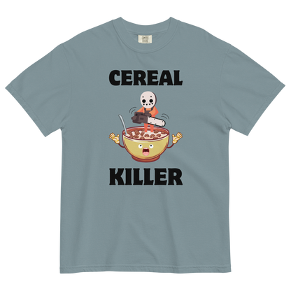 Cereal Killer Heavyweight T-Shirt Online - Ice Blue - Boozy Fox