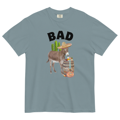 Bad Ass Donkey Heavyweight T-Shirt Online - Ice Blue - Boozy Fox