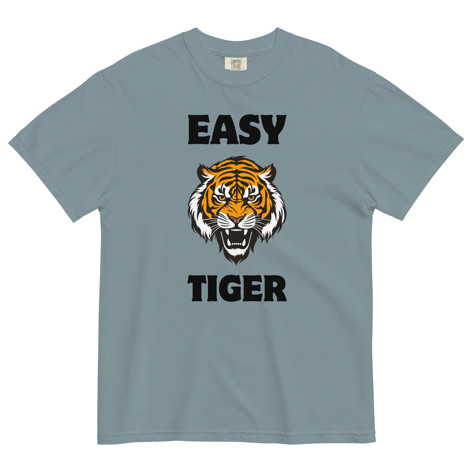 Easy Tiger Heavyweight T-Shirt Online - Ice Blue - Boozy Fox