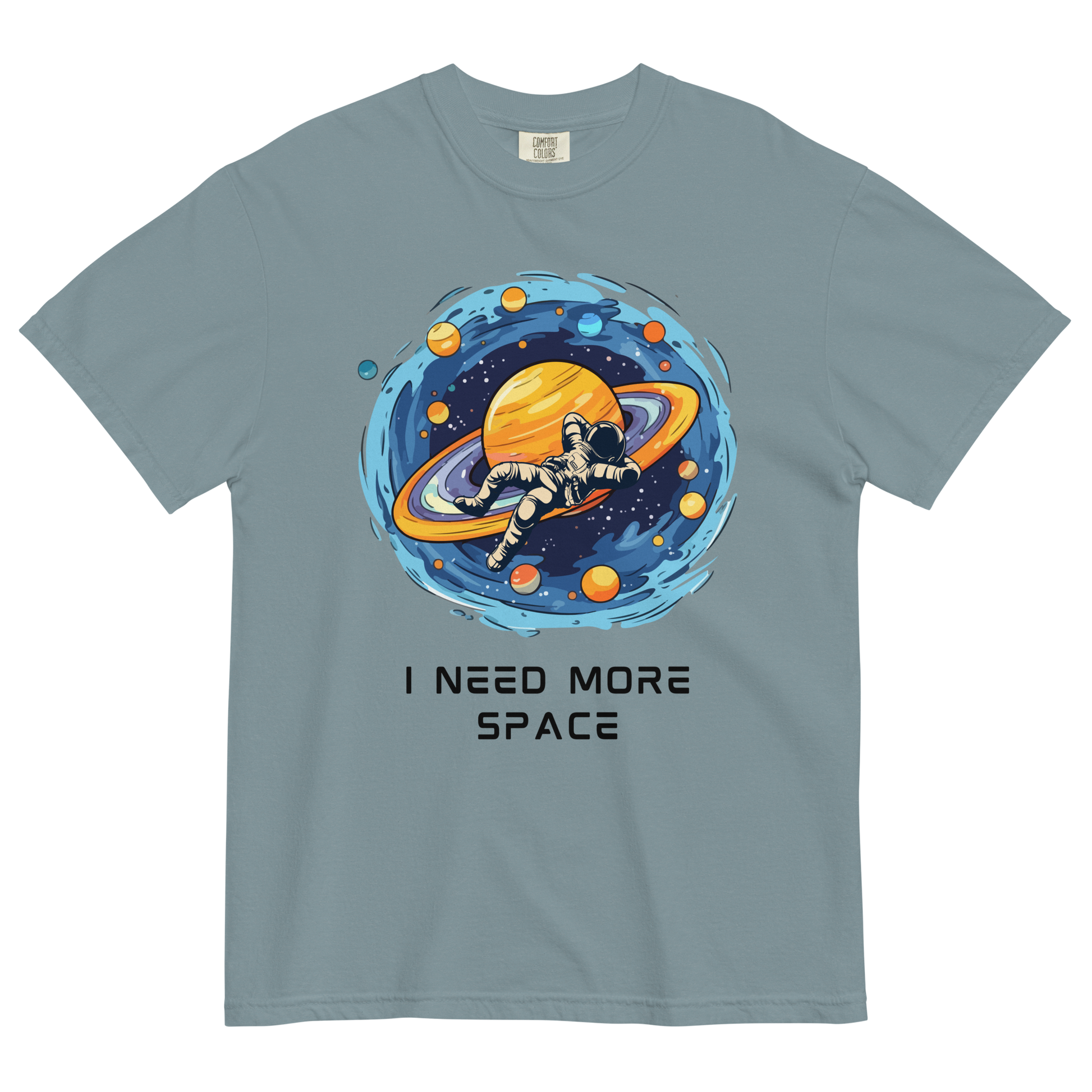 I Need More Space Heavyweight T-Shirt Online - Ice Blue - Boozy Fox