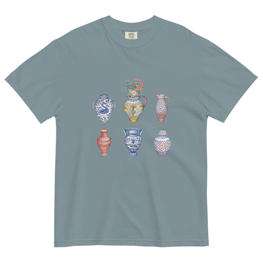 Vase Heavyweight T-Shirt Online - Ice Blue - Boozy Fox