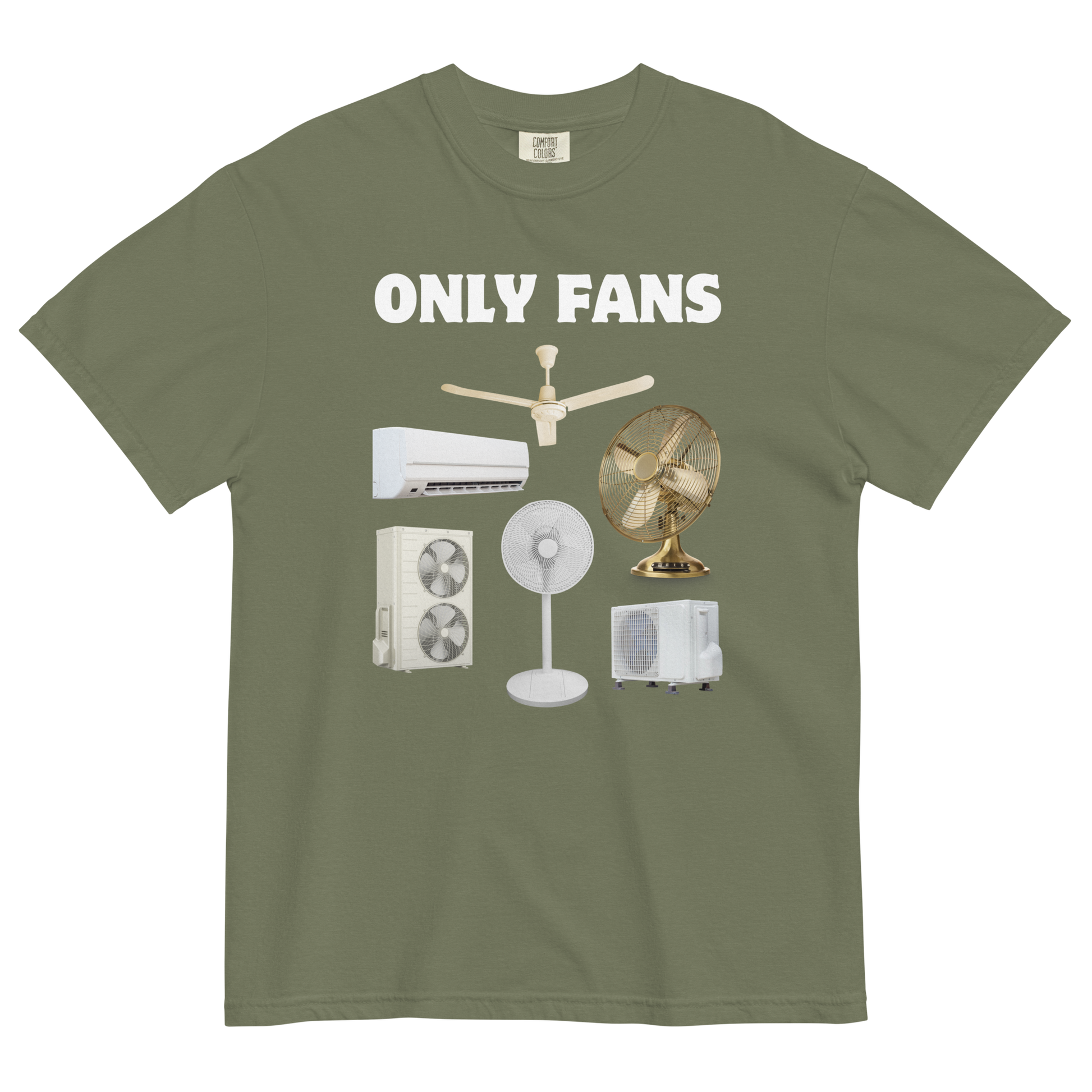 Only Fans Heavyweight T-Shirt Online - Moss - Boozy Fox