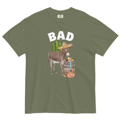 Bad Ass Donkey Heavyweight T-Shirt Online - Moss - Boozy Fox