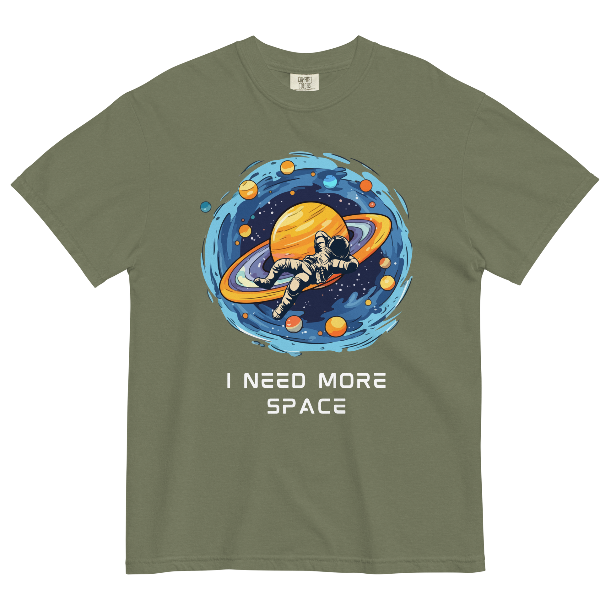 I Need More Space Heavyweight T-Shirt Online - Moss - Boozy Fox