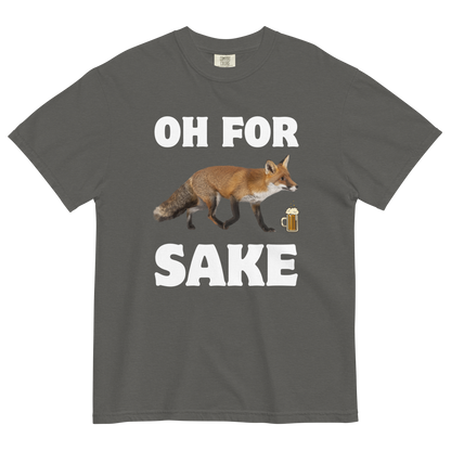 Oh For Fox Sake Heavyweight T-Shirt Online - Pepper - Boozy Fox