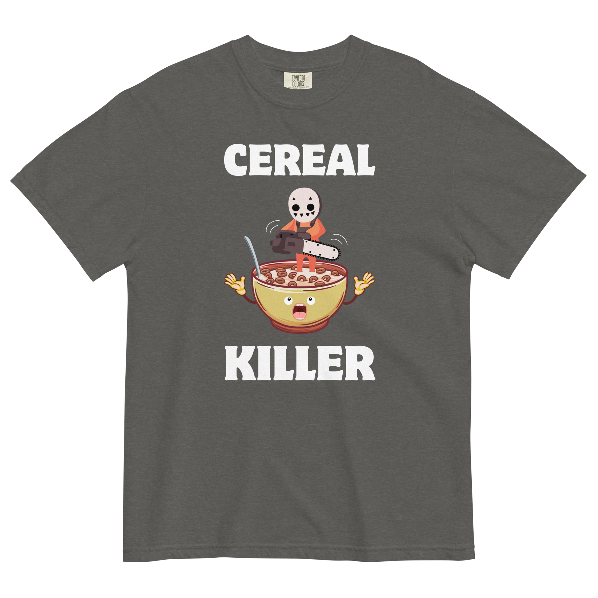 Cereal Killer Heavyweight T-Shirt Online - Pepper - Boozy Fox