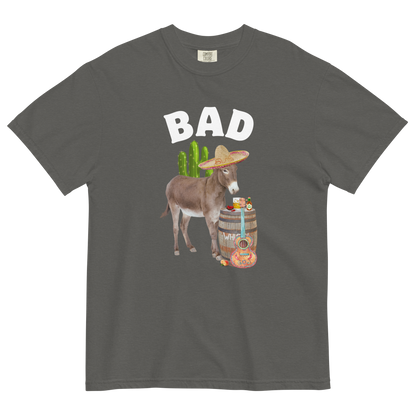 Bad Ass Donkey Heavyweight T-Shirt Online - Pepper - Boozy Fox