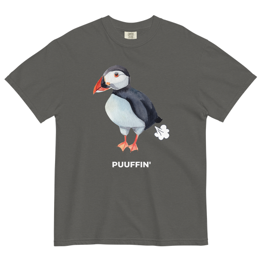 Puffin Heavyweight T-Shirt Online - Pepper - Boozy Fox