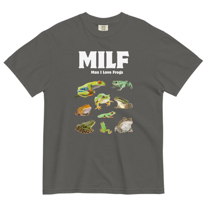 Man I Love Frogs Heavyweight T-Shirt Online - Pepper Gray - Boozy Fox