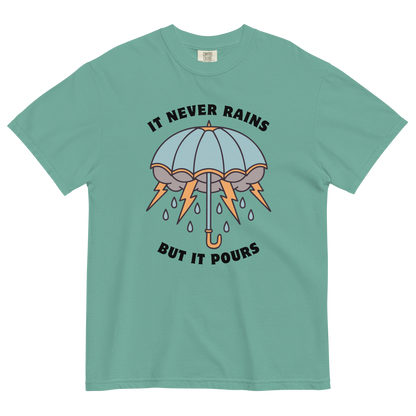 It Never Rains But It Pours Heavyweight T-Shirt Online - Seafoam - Boozy Fox