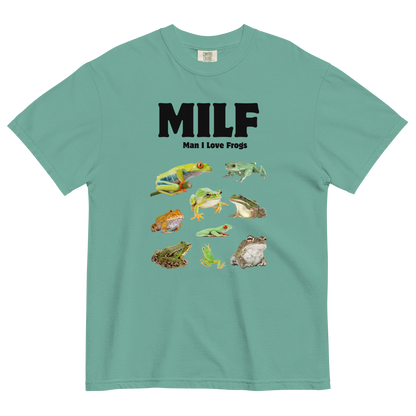 Man I Love Frogs Heavyweight T-Shirt Online - Seafoam - Boozy Fox