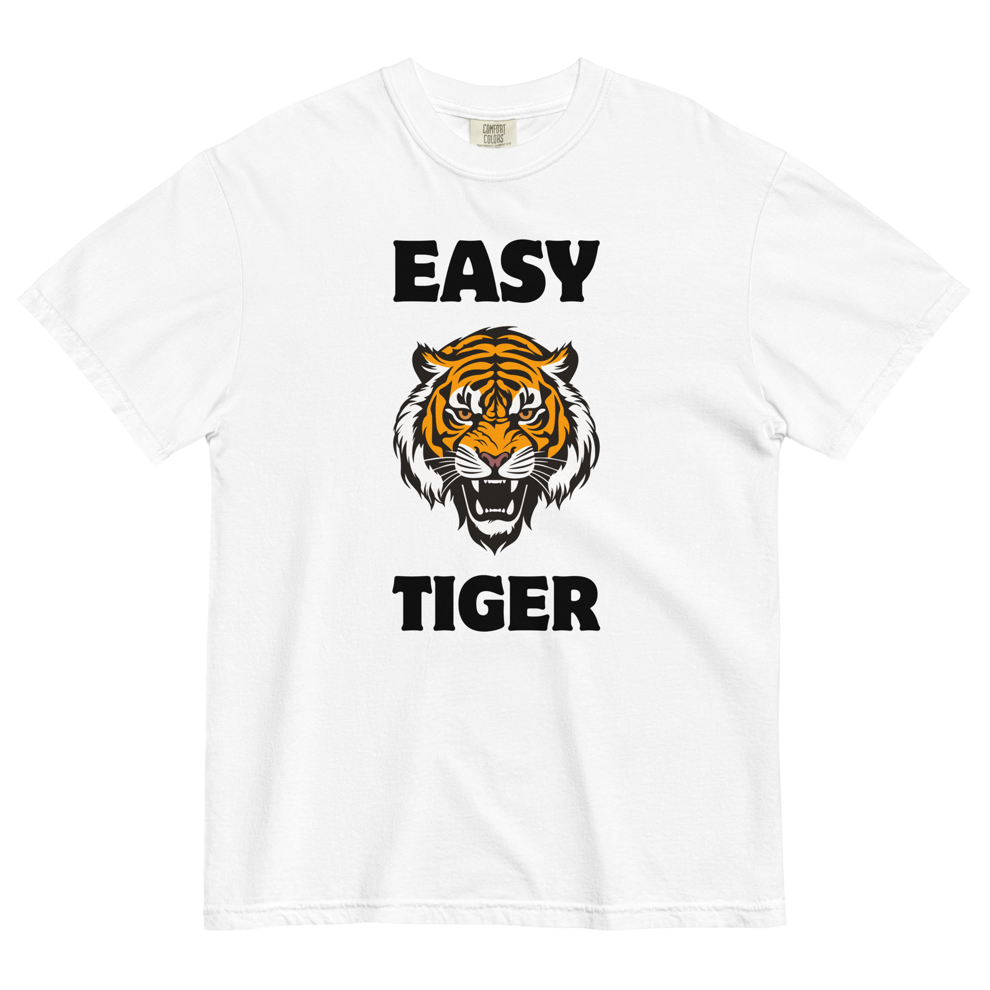 Easy Tiger Heavyweight T-Shirt Online - White - Boozy Fox